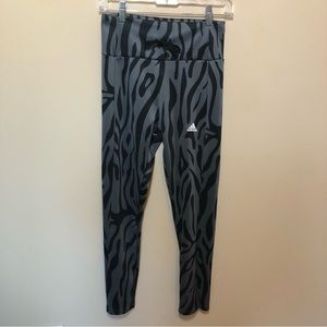 Adidas animal print 7/8 tights leggings running essential activewear aeroready